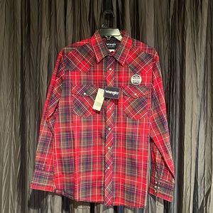 Wrangler Western Long Sleeve Dress Shirt